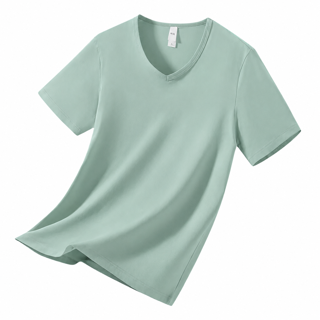 Mint Green V-neck T-shirt