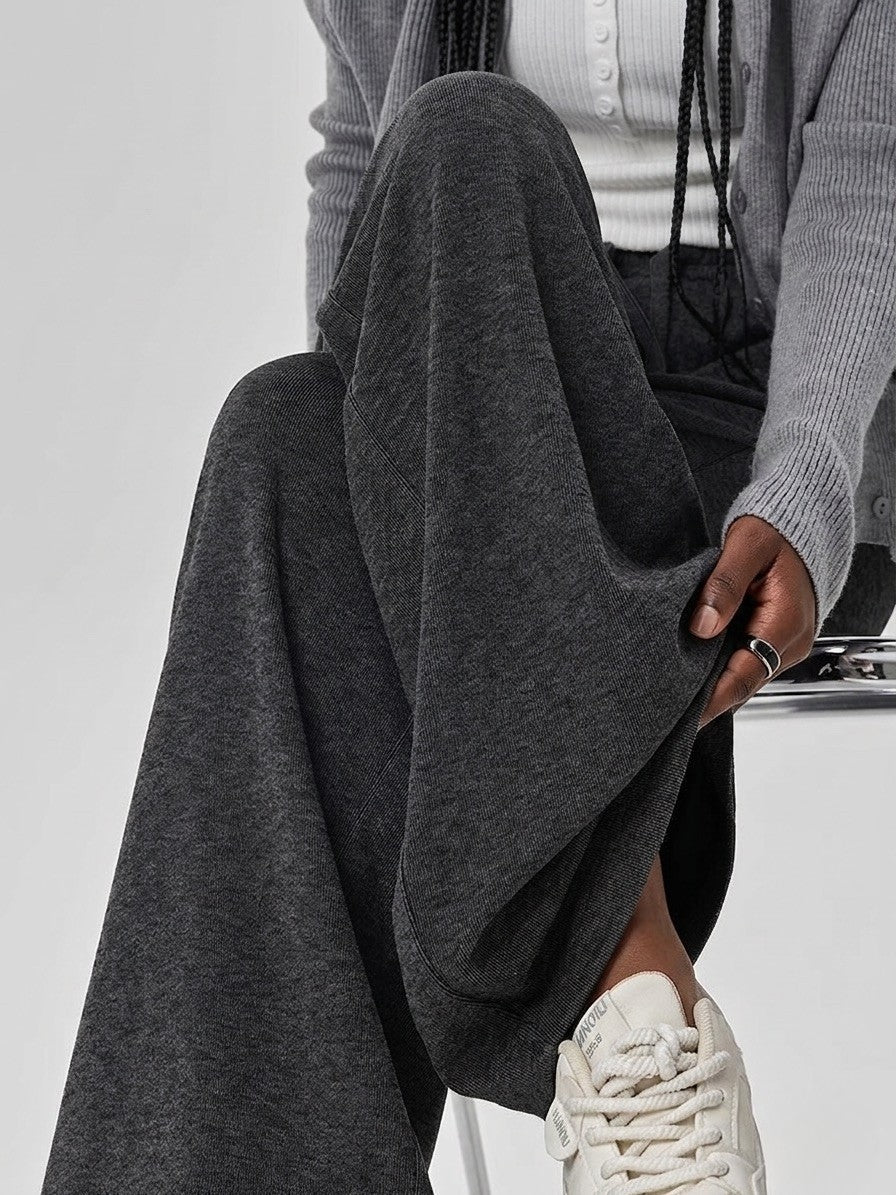 Dark Grey Feminine pant (Stretchy relaxed fit)