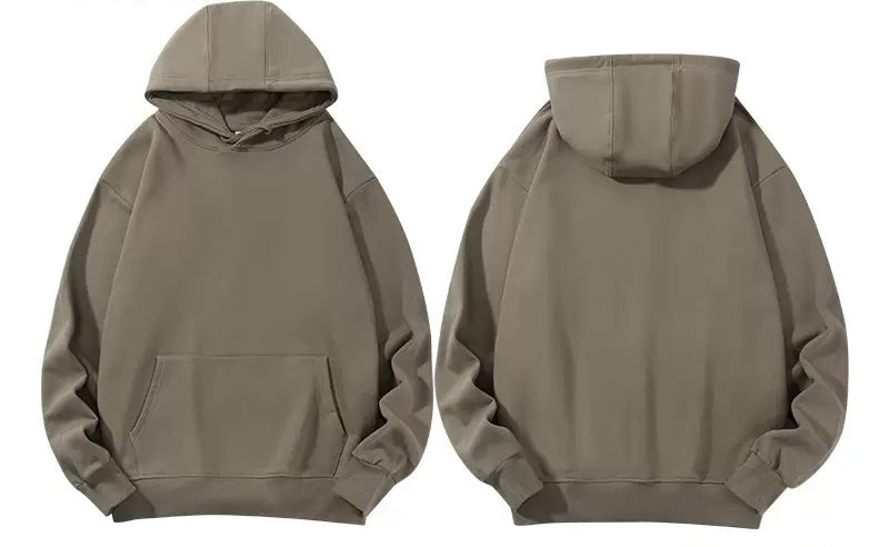 Cement Grey Hoodie (Heavy Cotton & Wool)