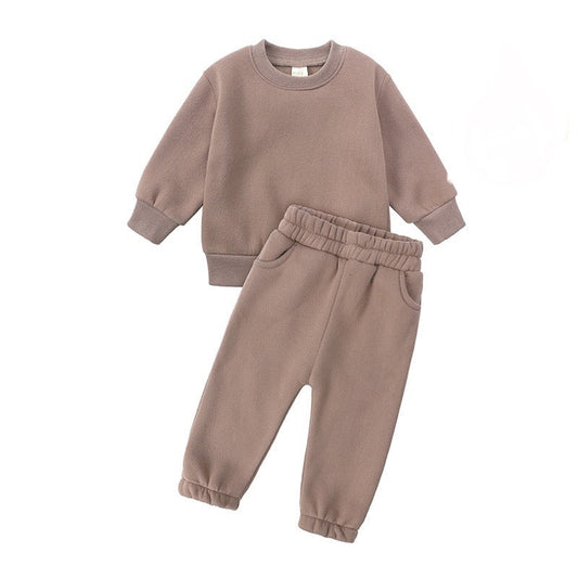 Brown Heavy Cotton HOODIE & PANT - Not Sweatshirt & pant - (Kids Set)