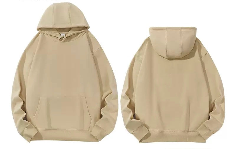 Beige Hoodie (Heavy Cotton & Wool)