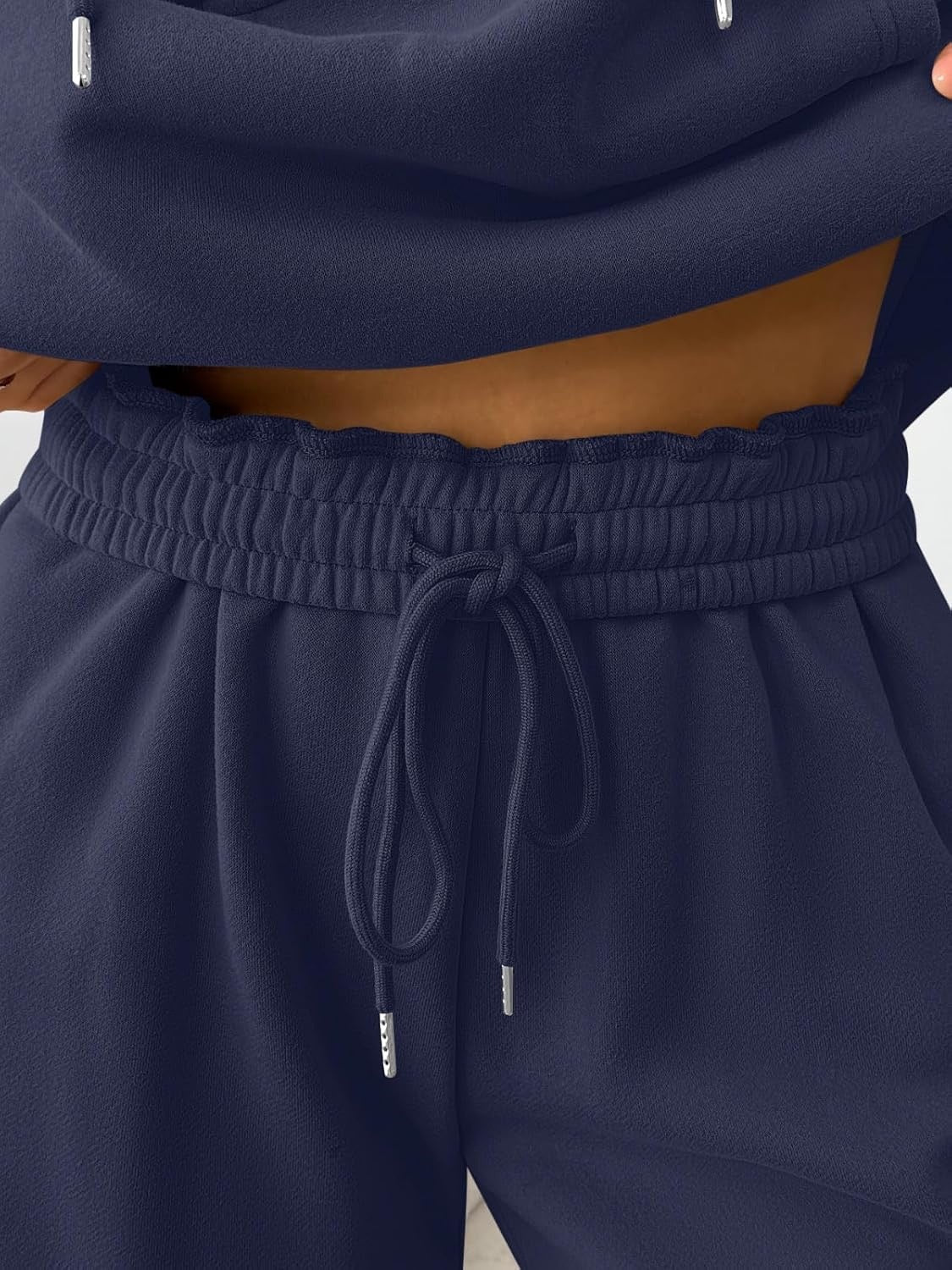 Navyblue 2pc Wide-Leg Set(Polyester & Wool)