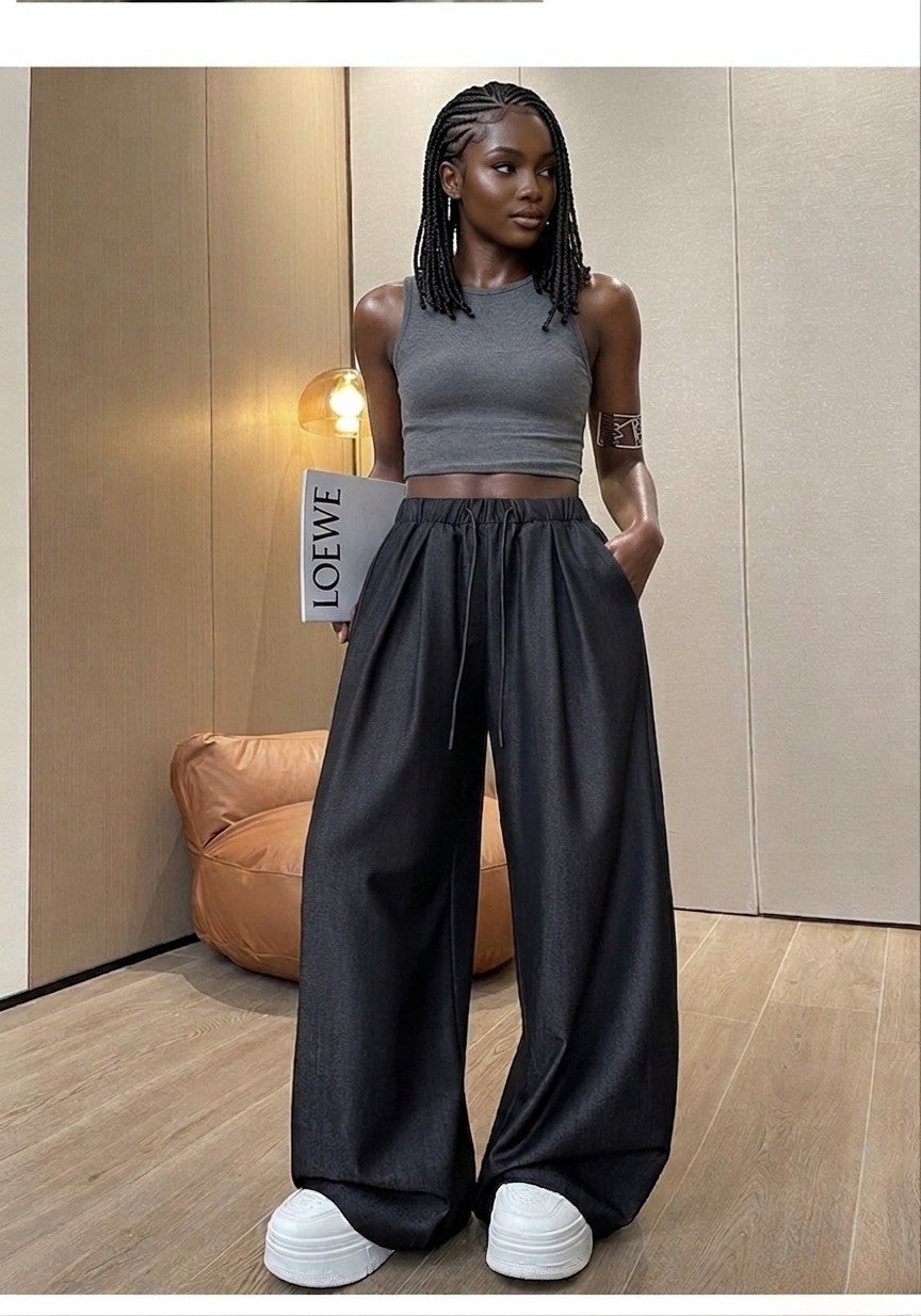 Black Tencel Jeans pant (Stretchy relaxed fit)