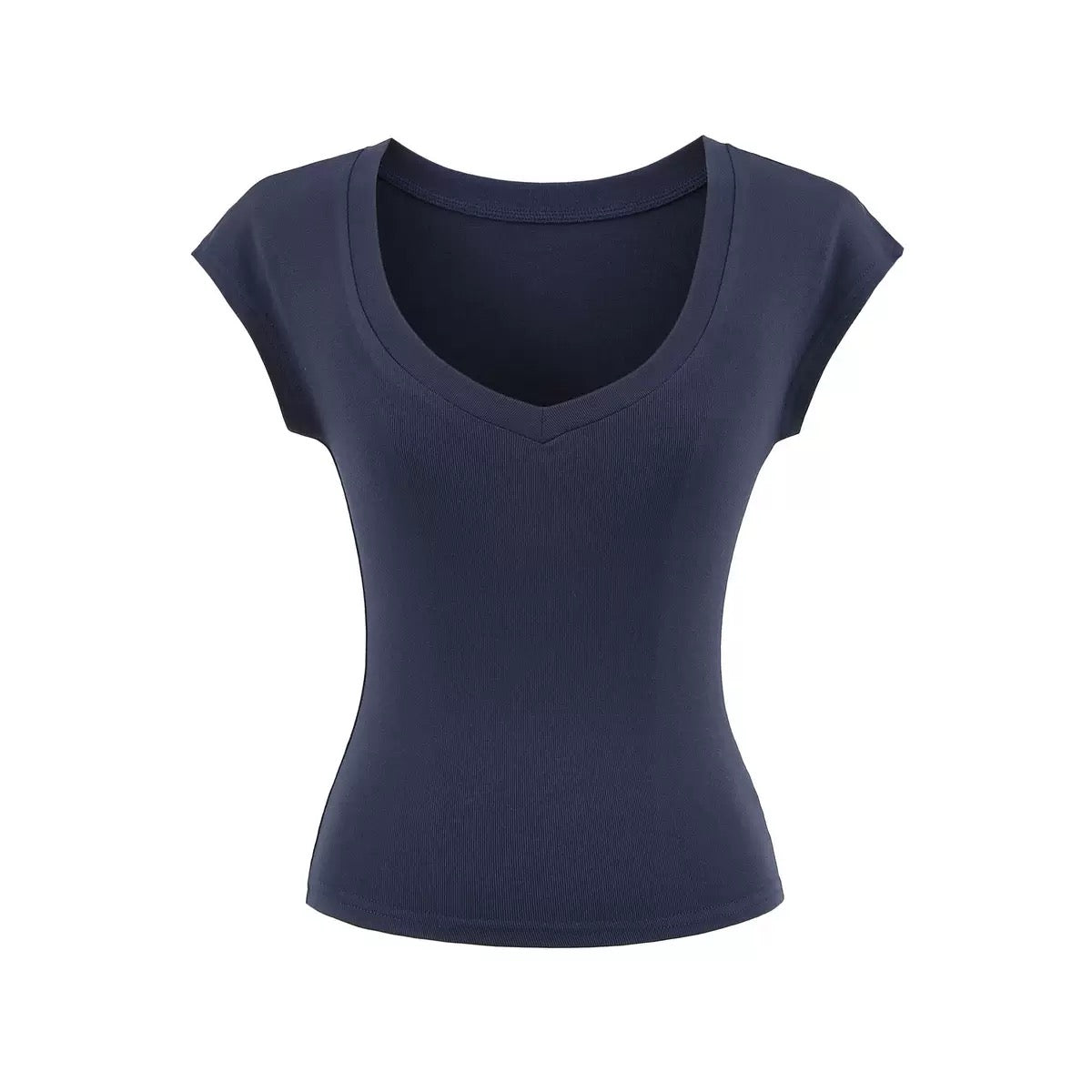 Navyblue V-neck Compression T-shirt