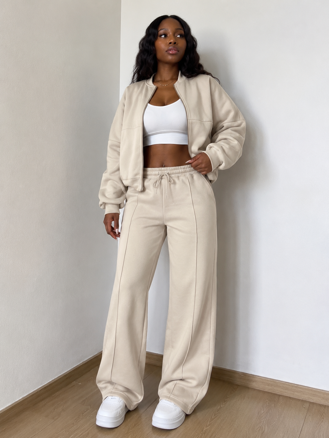 Apricot 2pc Zip Set(Cotton/Polyester)