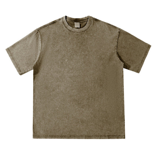 280gsm Brown Stone/Acid-washed T-shirt
