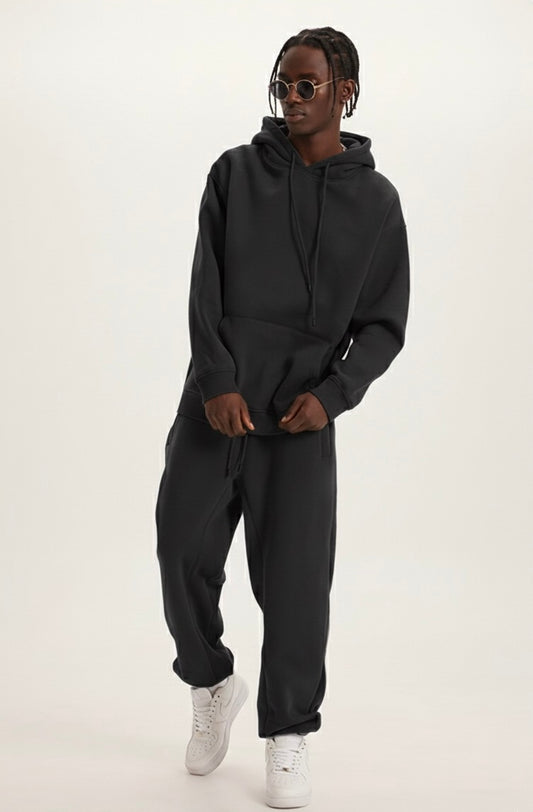 Black 2pc Set (Extra Thick Heavy Cotton & Wool)