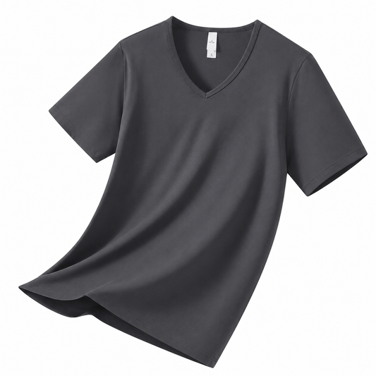 Dark Grey V-neck T-shirt