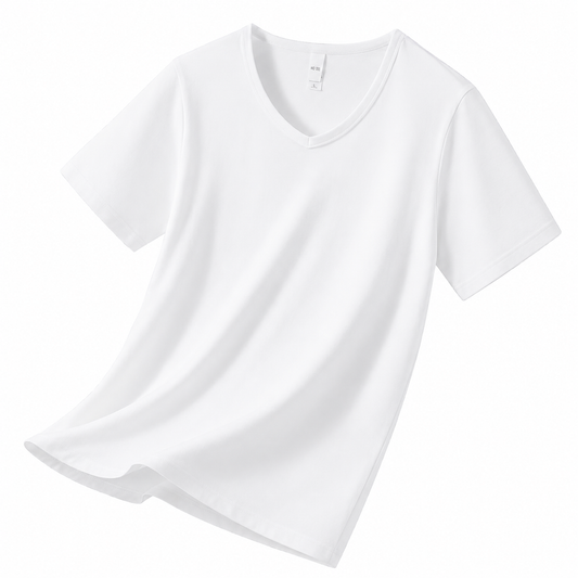White V-neck T-shirt