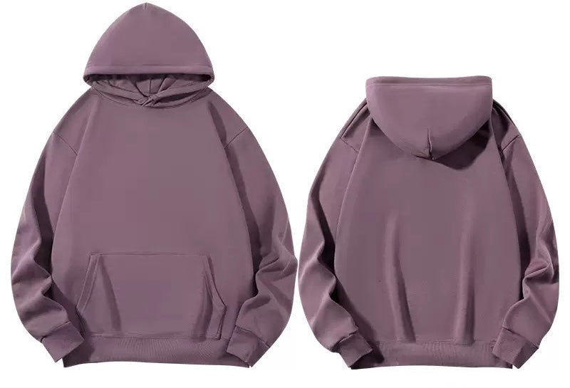 Dark Violet Hoodie (Heavy Cotton & Wool)
