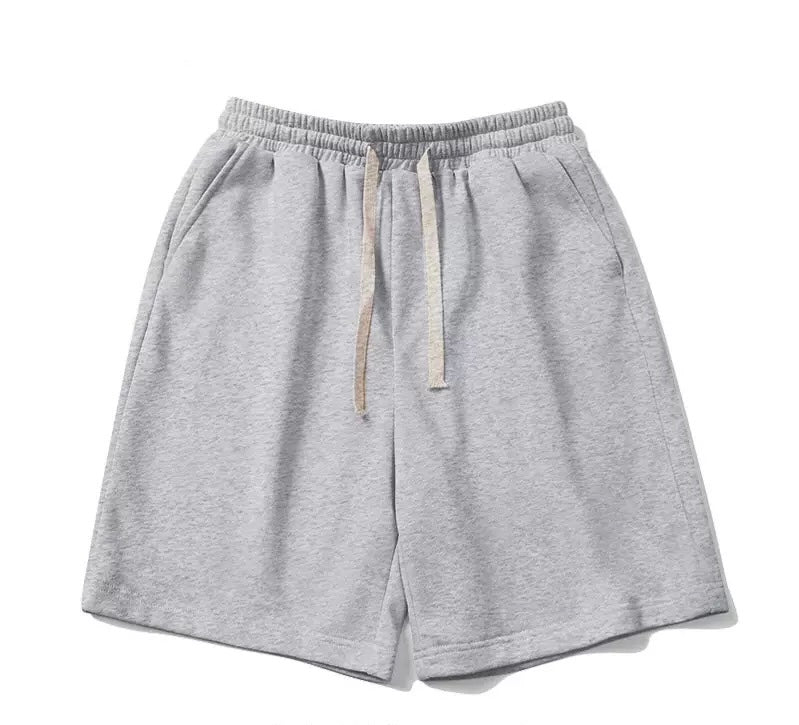 Light Grey Sports Polyester Shorts