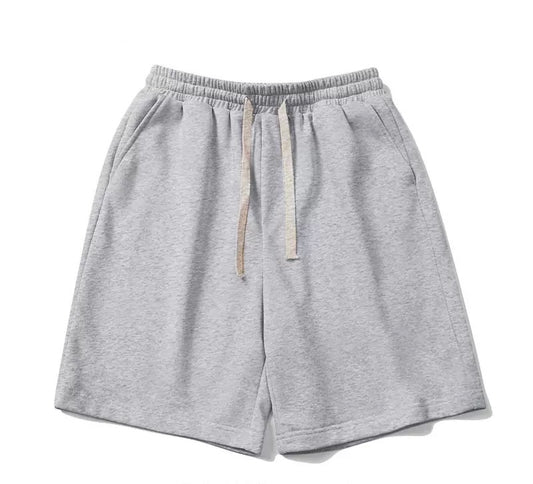 Light Grey Sports Polyester Shorts