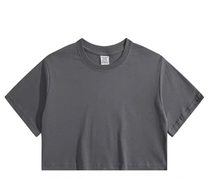 Dark Grey Crop T-shirt