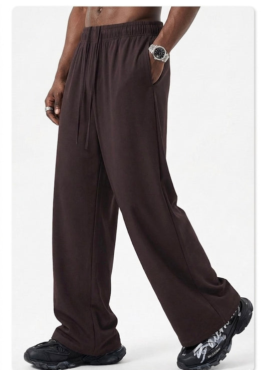 Dark chocolate wide leg pants (Loose Fit)