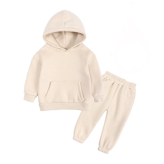 Nude Heavy Cotton Hoodie & Pant (Kids Set)