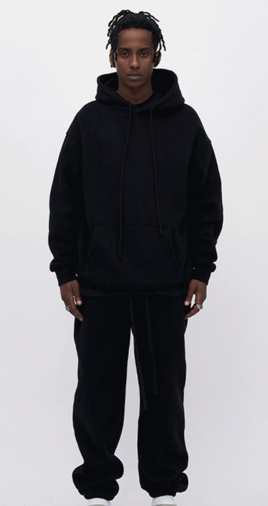 Black 2pc Set (Extra Thick Heavy Cotton & Wool)