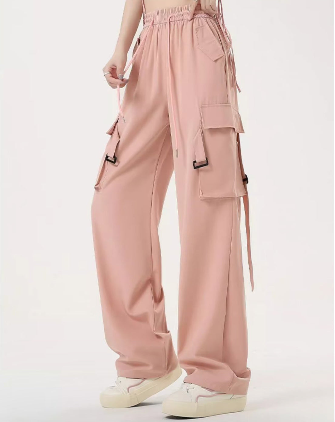 Pink Cargo Sweat-pant (Polyester)