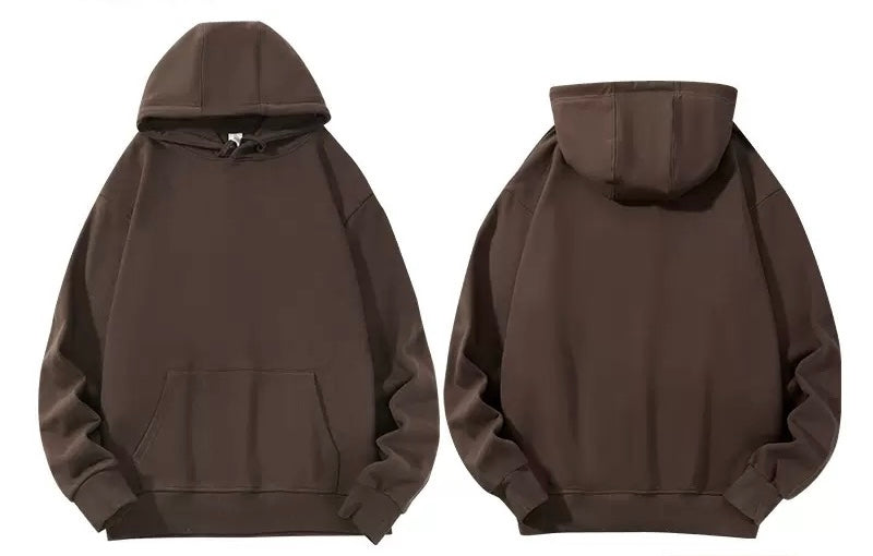 Dark Coffee Hoodie (Heavy Cotton & Wool)