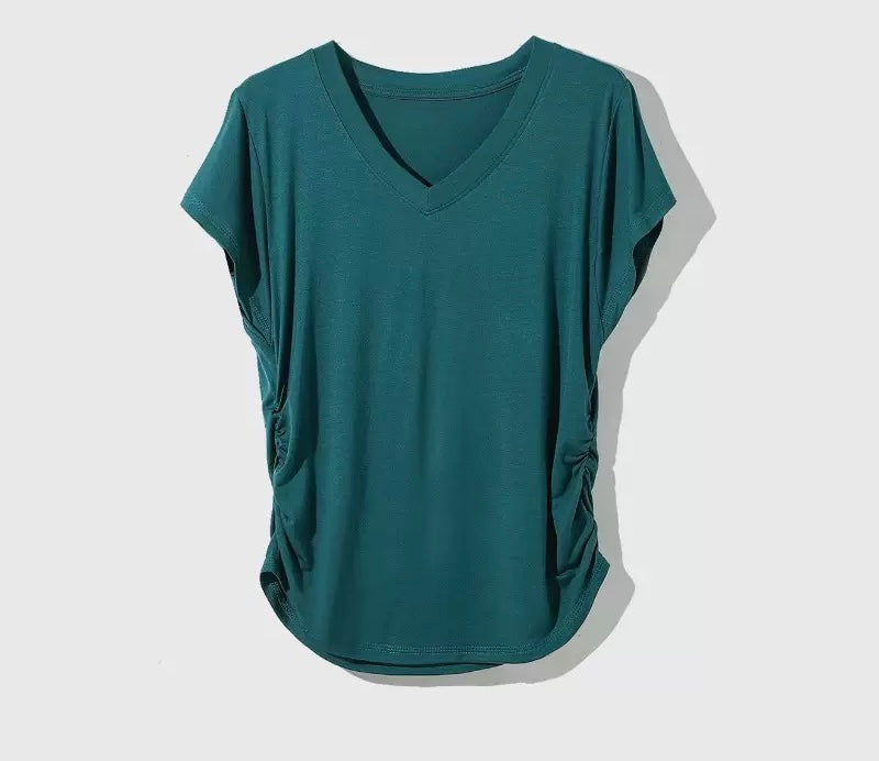 Dark Teal V-neck T-shirt