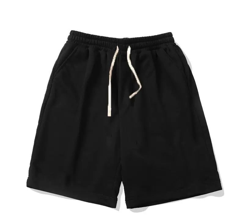 Black Sports Polyester Shorts
