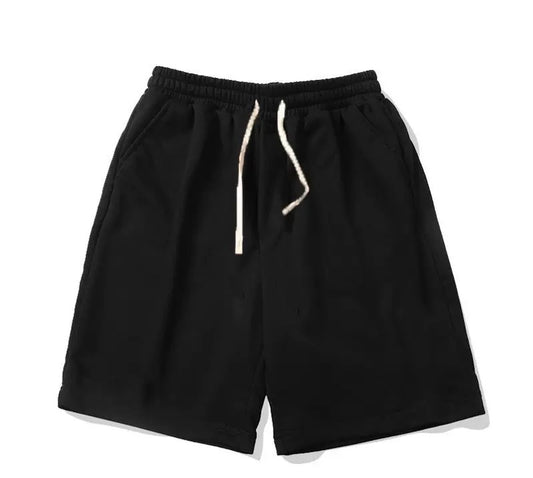 Black Sports Polyester Shorts