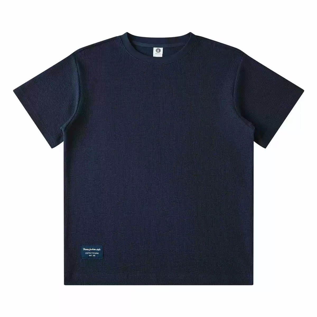 300gsm Navyblue Waffle Cotton (Mid-Weight)