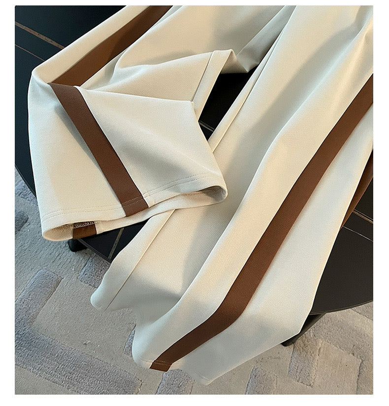 Nude Wideleg Track Suit (Cotton)