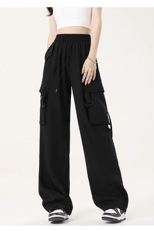 Black Cargo Sweat-pant (Polyester)