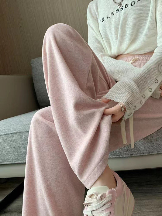 Extra Thick Heather Pink Sweat-pant (Wool)