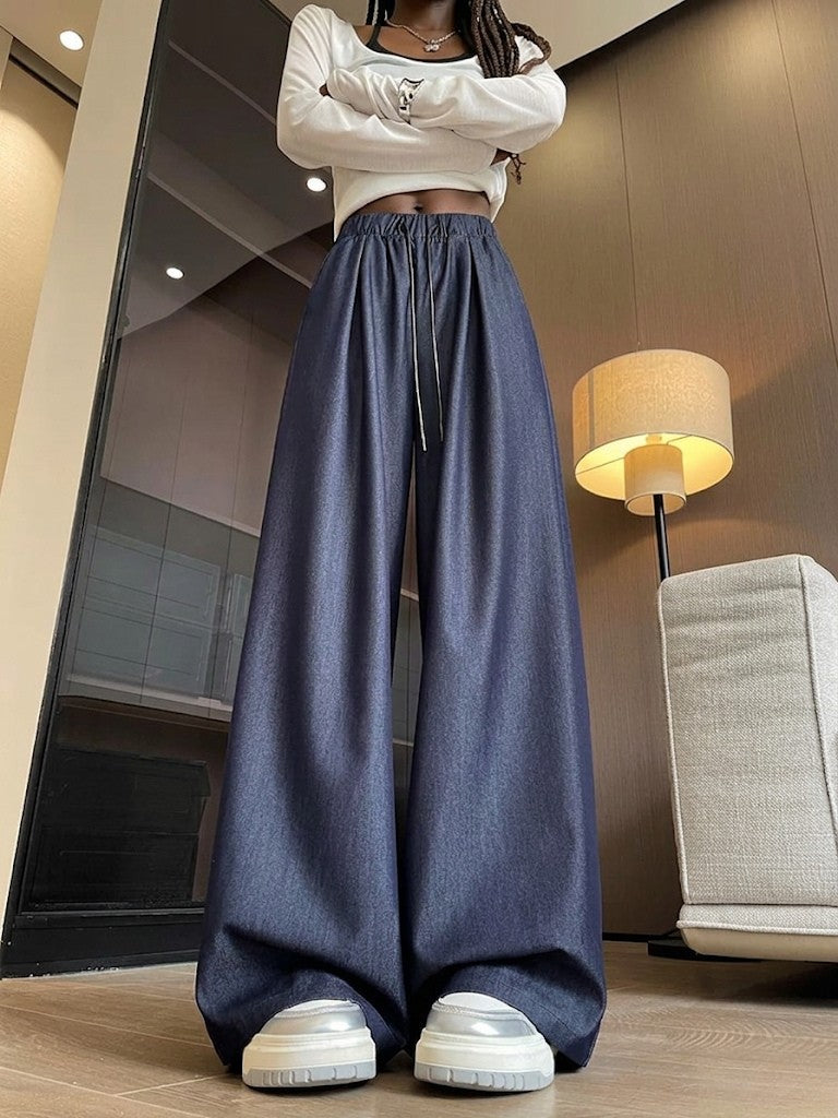 Navyblue Tencel Jeans pant (Stretchy relaxed fit)