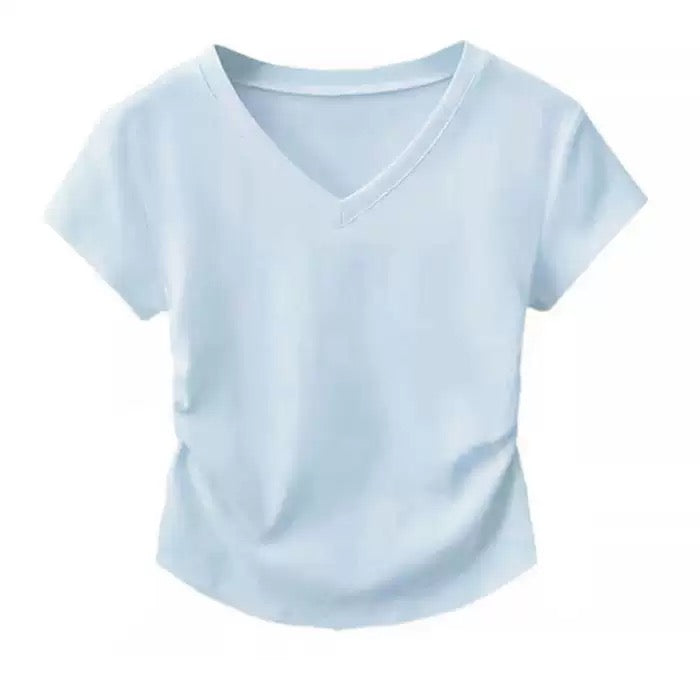 Light blue V-neck Compression T-shirt (Copy)