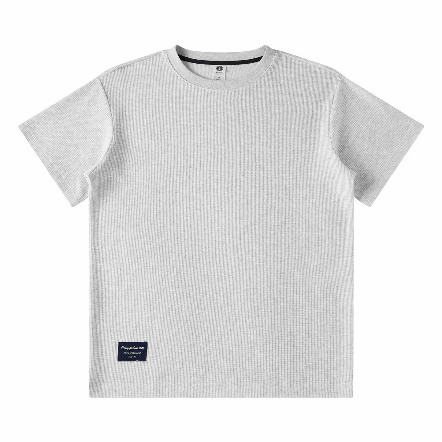 300gsm Grey Waffle Cotton (Mid-Weight)