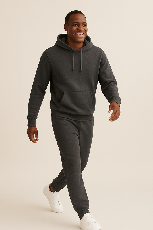 Dark grey Hoodie, Sweatshirt, Pant Bundle (Heavy Cotton & Wool)