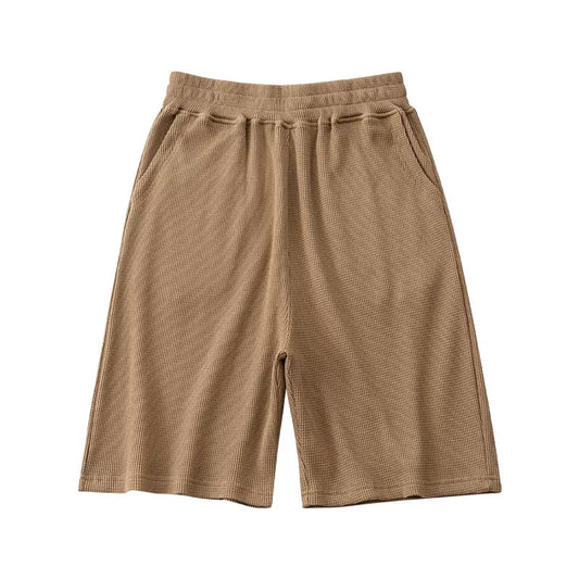 Brown Waffle Cotton Short