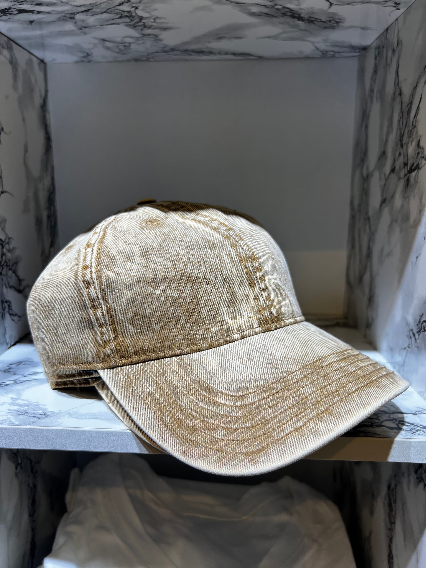 Brown Stone-washed Cap