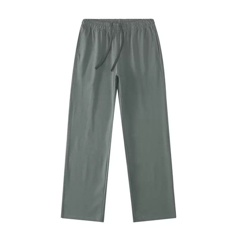 Pale Green Wide-leg 220g Cotton non-Scimitar Sweatpant
