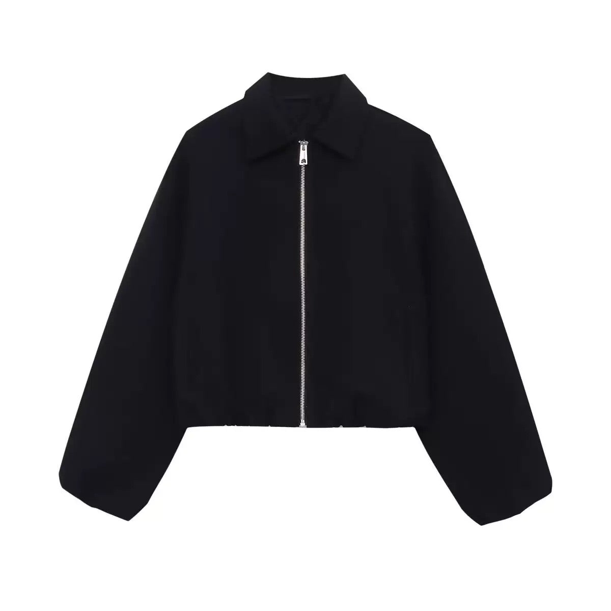 Black Puff Collar Jacket