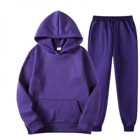 Purple 2pc Set(Polyester & Wool)