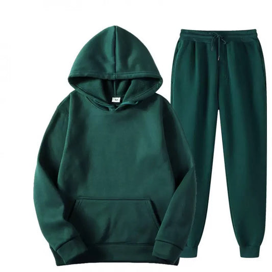 Forest Green 2pc Set(Polyester & Wool)
