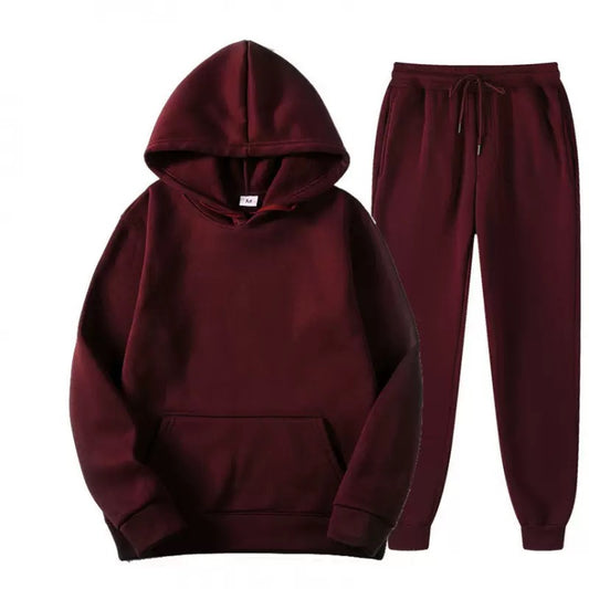 Maroon 2pc Set(Polyester & Wool)