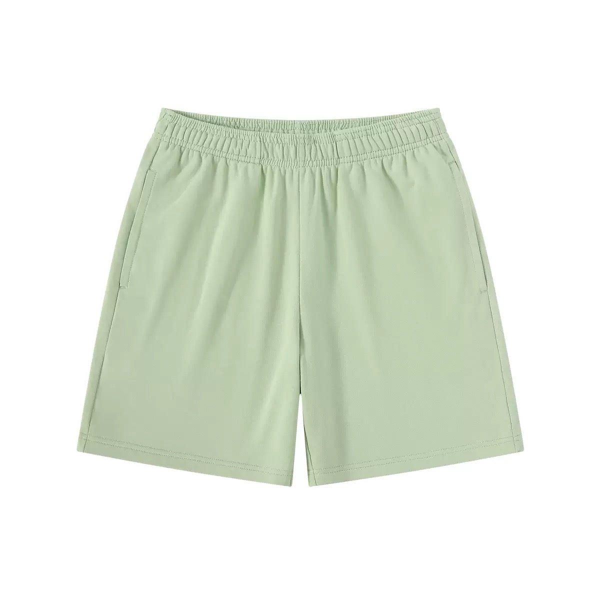 Sage Green Heavy Cotton Basic Shorts