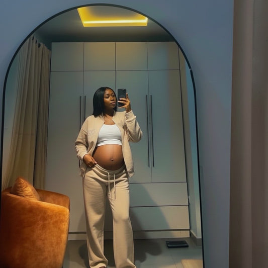 Nude 2pc Zip Set(Cotton Blend)